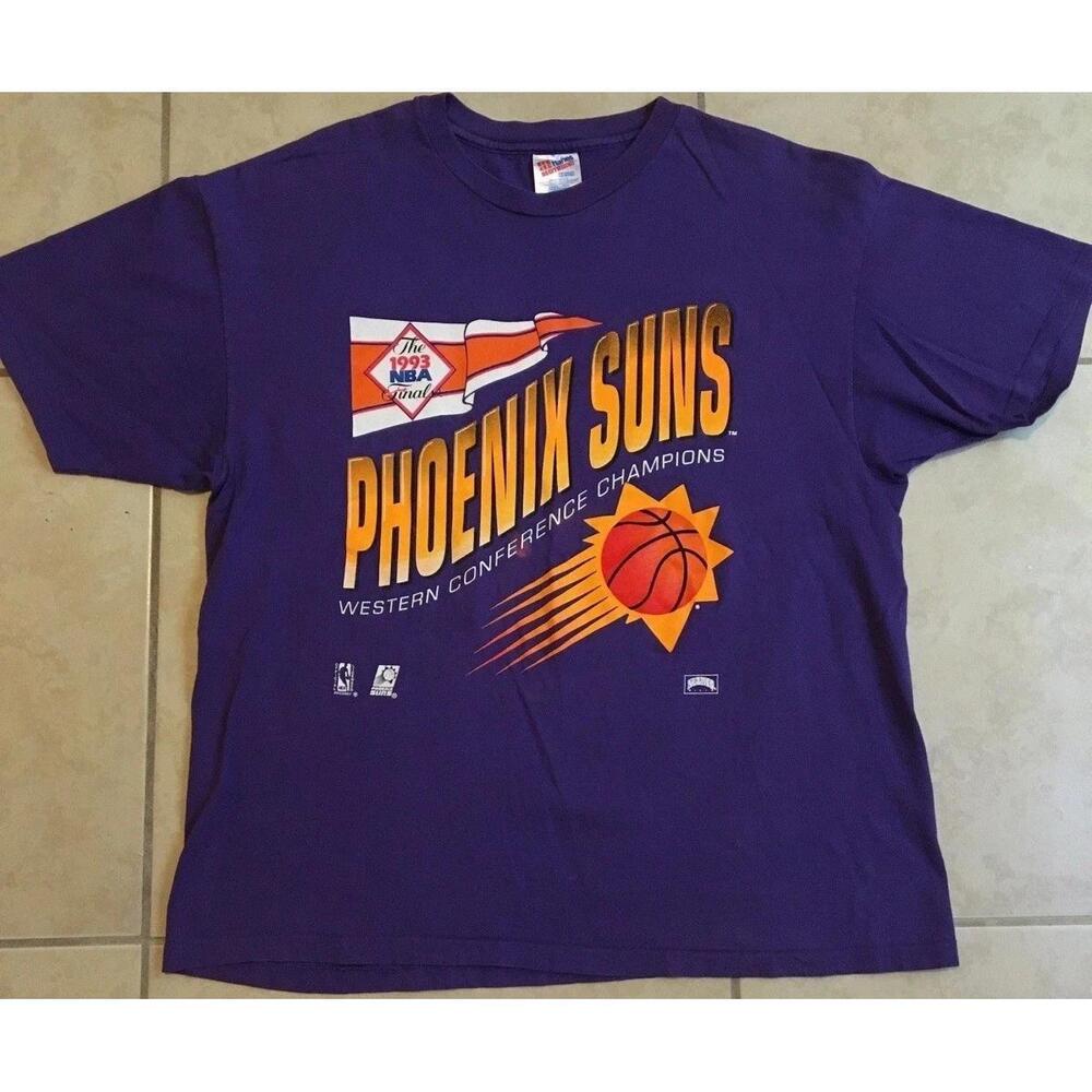 Vtg 90S Phoenix Suns Conference Champions Faded Shirt Xl Charles Barkley Grunge